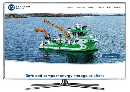 Bei der Erstellung der Lehmann Marine Website erstellten wir Konzept, Screendesign und betreuen sämtlichen Content der Seite.